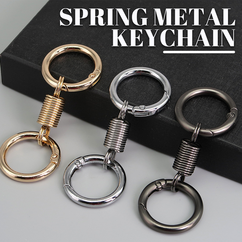 202 4Last Day Promotion  - 49% off)Nordic Retro Spring Double Ring Keychain