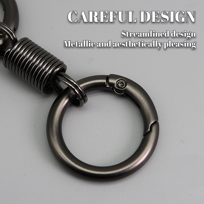 202 4Last Day Promotion  - 49% off)Nordic Retro Spring Double Ring Keychain